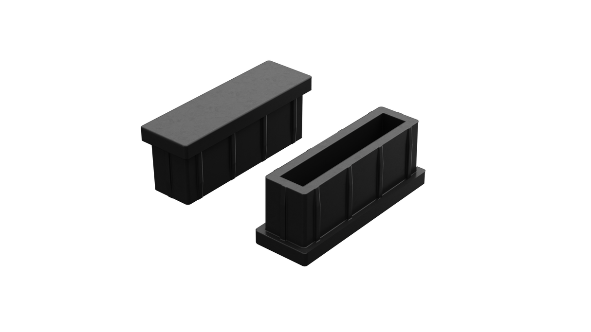 Blade Fencing Top Cap – 50 X 16mm – Plastic – Black