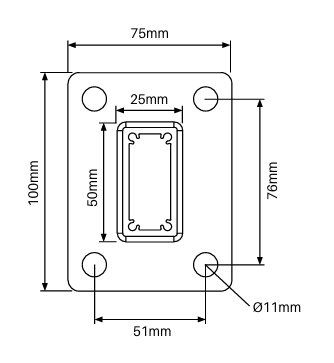 Barr Fencing Base Plated Post 1280mm – Black