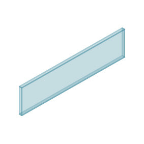 Purity Shower Screen Brace Panel – 8mm Toughened Glass, Multiple Sizes Available