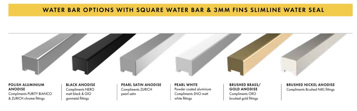 Rectangular Water Bar – Various Finishes And Sizes