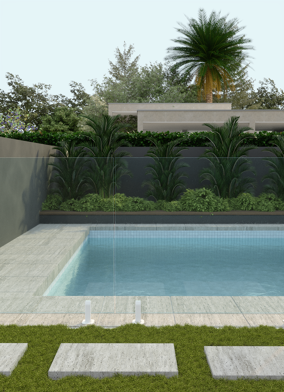 Frameless Glass Pool Fencing Hinge Panel – 12mm, Multiple Widths (Master Range)