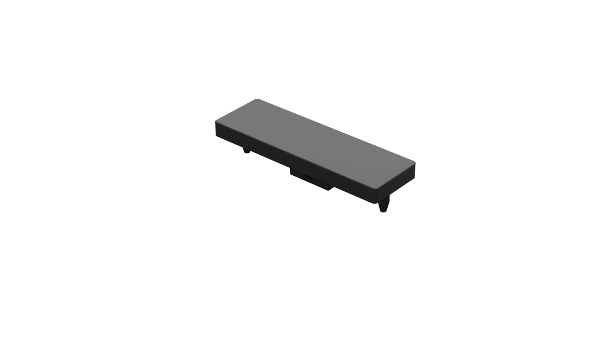 Blade Fencing Top Cap – 50 X 16mm – Aluminium – Black