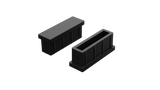 Blade Fencing Top Cap – 50 X 16mm – Plastic – Black