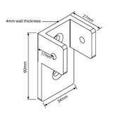 Barr Fencing Extended C Bracket 60mm – 4 Pack – White