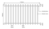 Barr Fencing Panel 1733W X 1000H – White