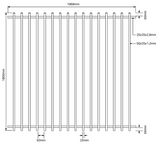 Barr Fencing Panel 1969W X 1800H – White