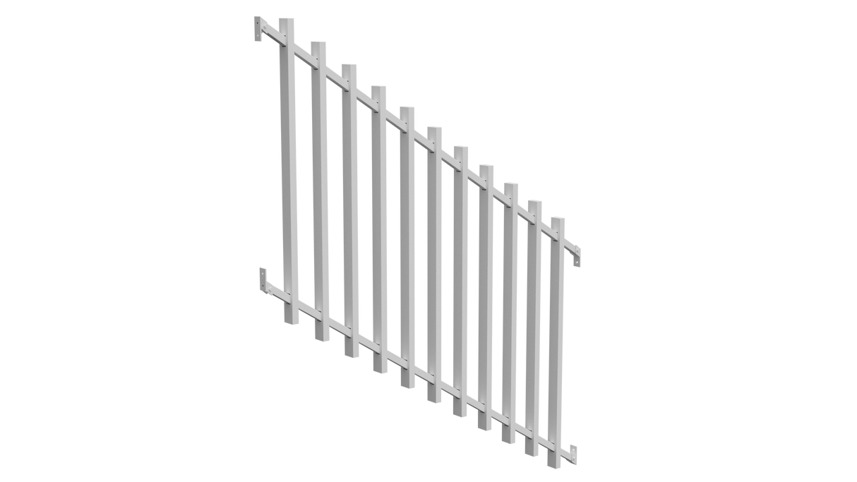 Barr Fencing Raking Panel 1380W X 1000H – White