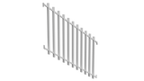 Barr Fencing Raking Panel 1380W X 1000H – White
