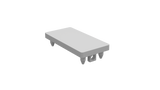 Barr Fencing Aluminium Top Cap 50 X 25mm – White