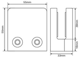 Square Clamp-Flat Back – Various Finishes