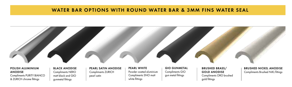 Slimeline Aluminium Water Bar – Various Finishes And Sizes