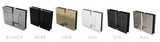 Purity Shower Screens 180° Glass To Glass Hinge – Various Finishes