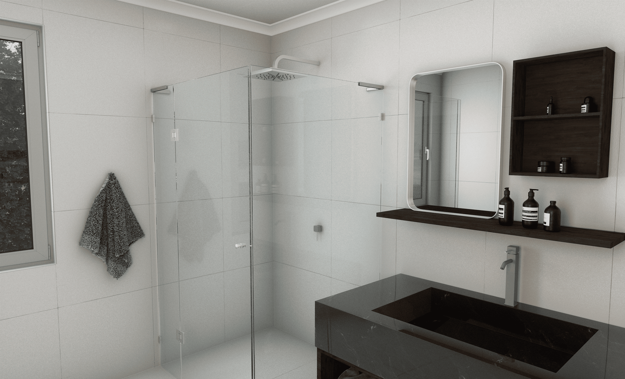 Purity Shower Screen Hinge Panels – 10mm Clear Toughened Glass, Multiple Sizes Available