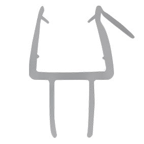 Purity PVC Under Door Seal With 9mm Fins – Various Sizes