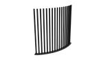 PIK Fencing Curved Panel – 1000W X 1280H – Black