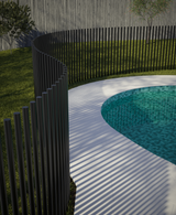 PIK Fencing Curved Panel – 1000W X 1280H – Black