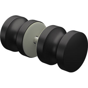 Purity Solid Premium Alloy Round Recessed Knob Black