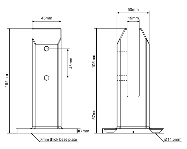Madrid Pool Base Plated Spigot 2205 Stainless Steel – Various Finishes