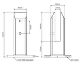 Madrid Pool Base Plated Spigot 2205 Stainless Steel – Various Finishes