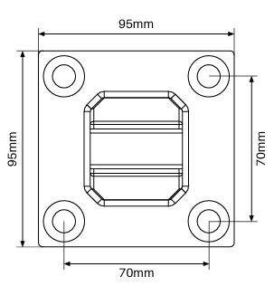 Madrid Pool Base Plated Spigot 2205 Stainless Steel – Various Finishes